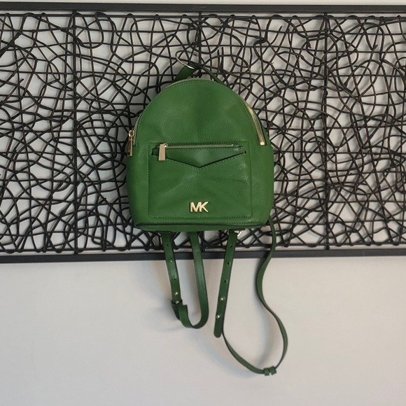 Michael Kors Bags Michael Kors Green Leather Backpack Purse Poshmark